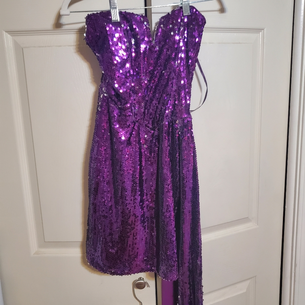 Purple sequin dress